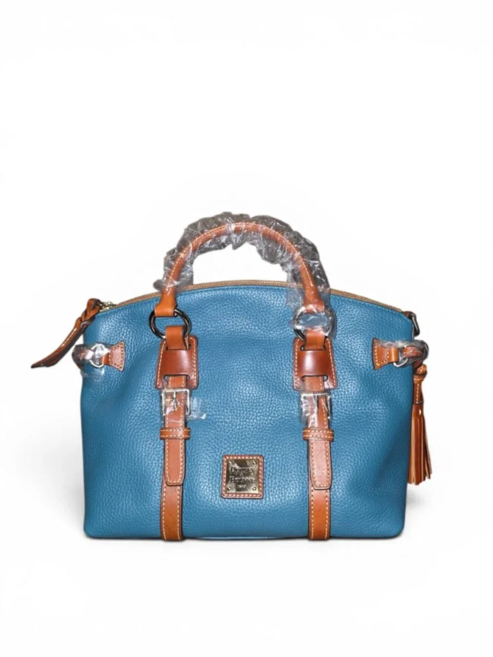 Dooney & Bourke Bristol Satchel Celadon Pebble Leather NWT R2266 Dust Bag